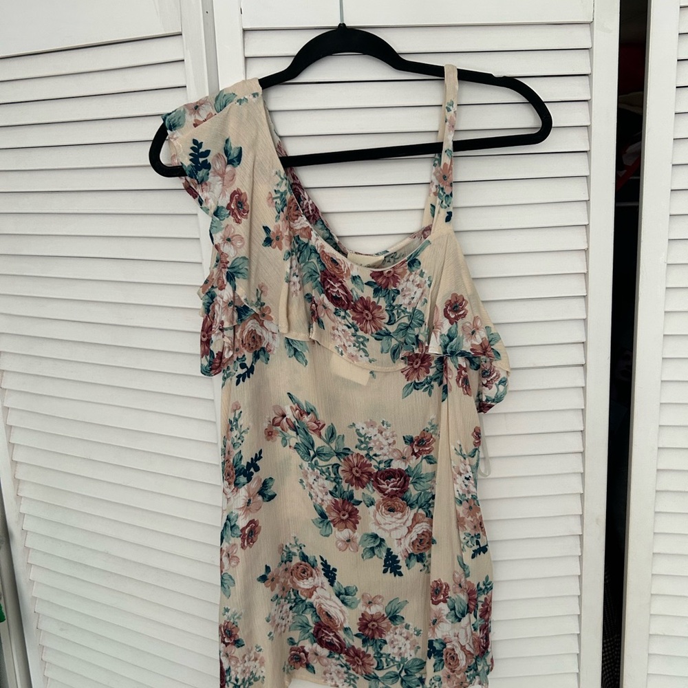 Floral One-Shoulder Dress